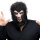 Maske oder Bart als Werwolf als schwarzes haariges Gesicht