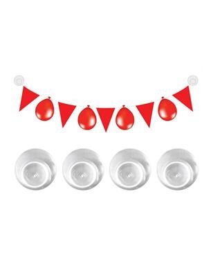 Saugnäpfe mit Haken für Ballon Girlande 4 Stück klar