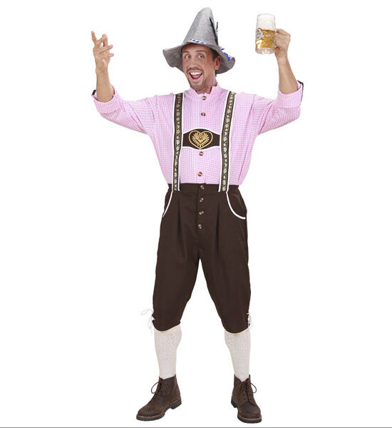 Bayer Trachten Kostüm mit Lederhosen und Hemd XXL