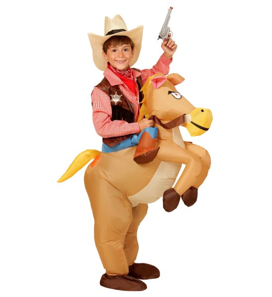 Air Suit Kinder Kostüm Pferd mit Reiter oder Cowboy
