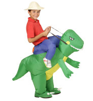 Air Suit Kinder Kostüm Dinosaurier mit Reiter