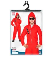 Kinderkostüm roter Overall für Bankräuber