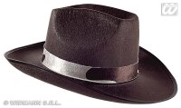Cowboy Hut braun mit Kunstfell