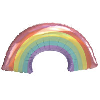 Folienballon Regenbogen pastell holografisch