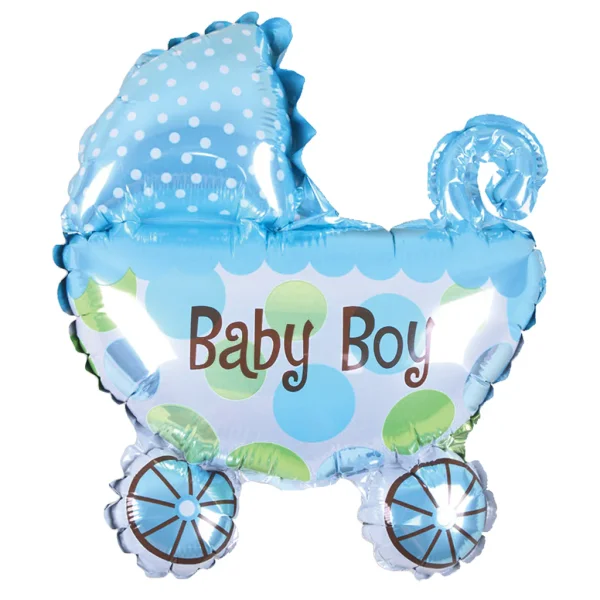 Kinderwagen mit dem Schriftzug Baby Boy Folienballon 80cm