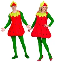 Kostüm Erdbeere Kleid und Kopfschmuck für Sie...