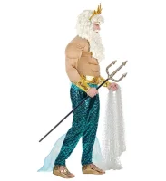 Kostüm Poseidon Wassermann Neptun blau gold metallic