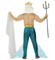 Kostüm Poseidon Wassermann Neptun blau gold metallic