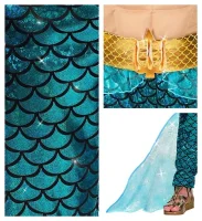 Kostüm Poseidon Wassermann Neptun blau gold metallic