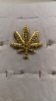 Ring als Hanfblatt in gold