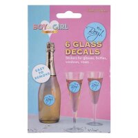 6 Aufkleber It´s a Boy für Gläser zur...