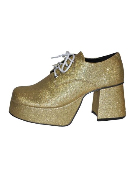 Plateau Schuhe Gold für Disco Party Herren 70er