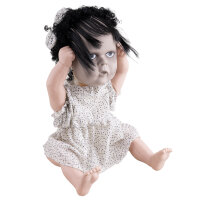 Halloween Horror Puppe mit 2 Gesichtern Licht und Sound