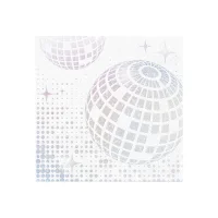10 edle Disco Night Party Servietten holografisch