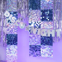 Edler Disco Night Party Banner 1,82 m holografisch