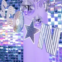 Edler Disco Night Party Banner 1,82 m holografisch