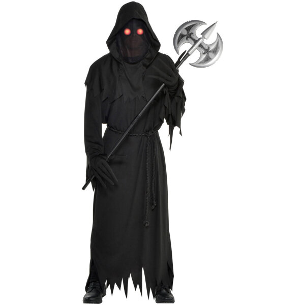 Sensenmann Reaper Kostüm mit leuchtenden Augen