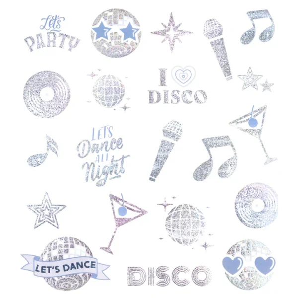 21 temporäre Tattoo Sticker Disco Night Party