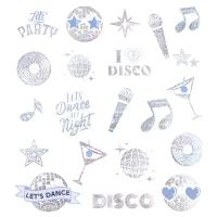 21 temporäre Tattoo Sticker Disco Night Party