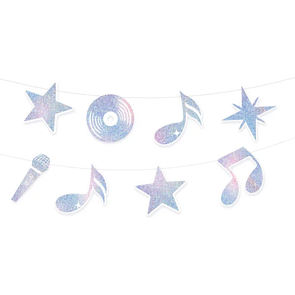 Edle Girlande Disco Night Party 1,10 m holografisch