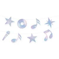 Edle Girlande Disco Night Party 1,10 m holografisch