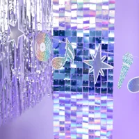 Edle Girlande Disco Night Party 1,10 m holografisch
