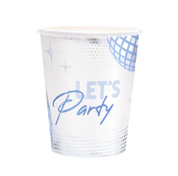 6 Disco Night Party Trinkbecher 0,2L Einweg