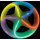 Knicklicht Frisbee in bunten Neon Farben