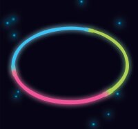 4 Neon Knicklicht Halsbänder dreifarbig