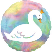 Kleiner Folienballon als schöner Schwan holografisch