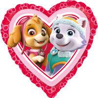 Herz Folienballon Skye und Everest Paw Patrol 43cm