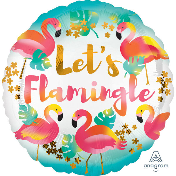 Folienballon Flamingos Let´s Flamingle 43cm