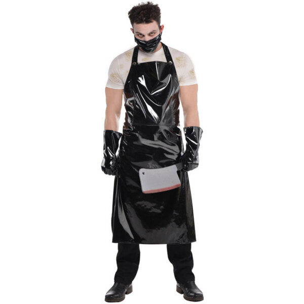 Halloween Horror Kostüm Set Butcher Schlachter schwarz