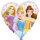 Folienballon Herz Disney Prinzessinnen 43cm 2 Designs