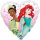 Folienballon Herz Disney Prinzessinnen 43cm 2 Designs