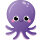 Folienballon lächelnder Tintenfisch oder Octopus