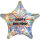 Folienballon Happy Birthday Stern mit buntem Feuerwerk