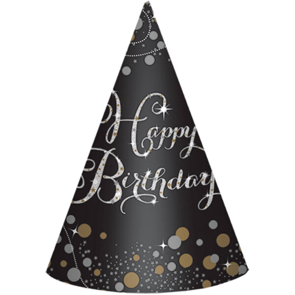8 Party Hüte Happy Birthday
