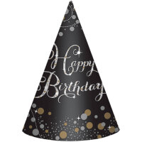8 Party Hüte Happy Birthday