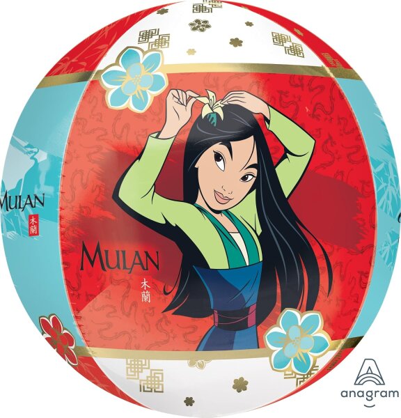 Folienballon Mulan als Orbz® bzw. Kugel