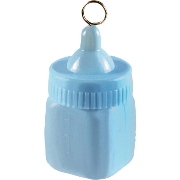 Ballongewicht als Nuckelflasche für Babys in blau