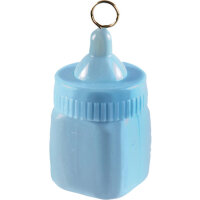 Ballongewicht als Nuckelflasche für Babys in blau