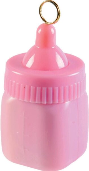 Ballongewicht als Nuckelflasche für Babys in pink bzw. rosa