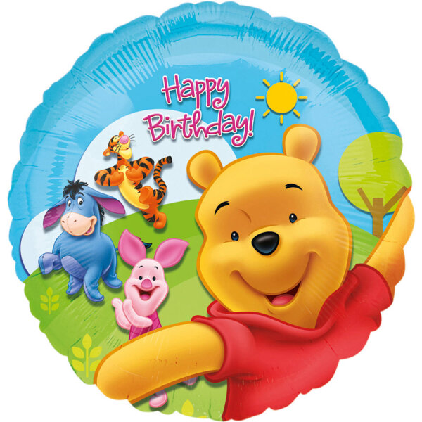 Folienballon Happy Birthday Winnie the Pooh