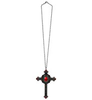 Kette mit gotischem Kreuz für die Nonne oder Halloween Kostüme