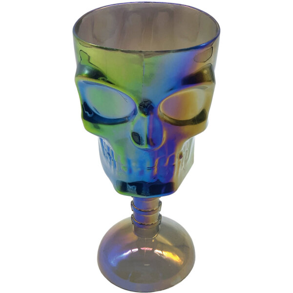 Halloween Kelch Skelett Tisch Dekoration Weinglas irisierend