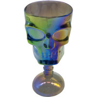 Halloween Kelch Skelett Tisch Dekoration Weinglas irisierend