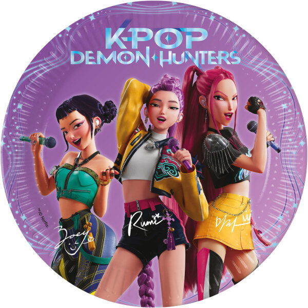 8 Pappteller 20cm K-POP Demon Hunters