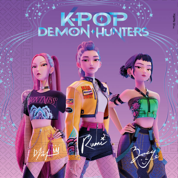 20 Servietten K-POP Demon Hunters zweilagig Papier 33 x 33 cm