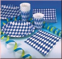 20 Oktoberfest Servietten 33 x 33 cm – Bayrisch blau 3-lagig